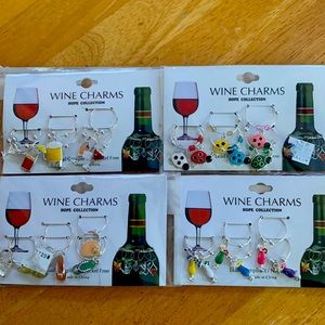 Super fun Wine Charms! New! Bundle of 4!